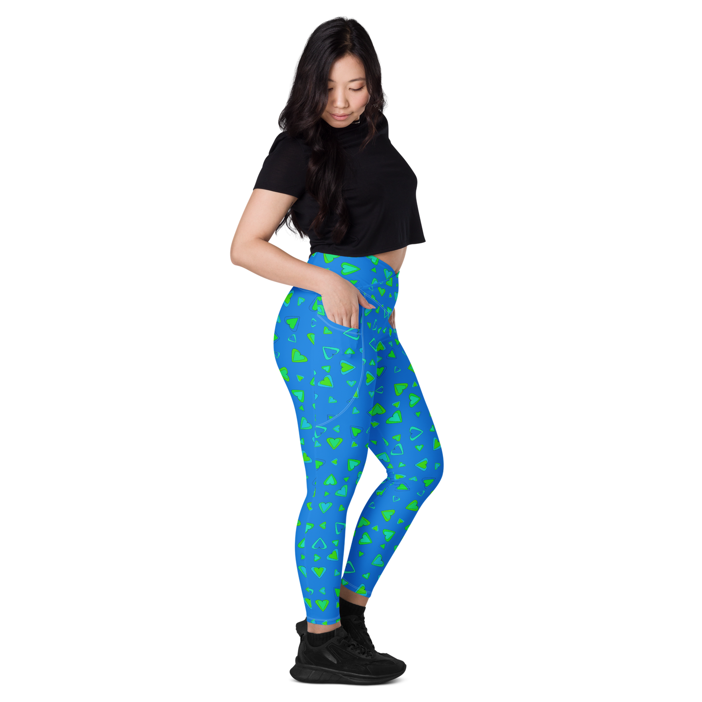 Rainbow Of Hearts | Batch 01 | Seamless Patterns | All-Over Print Crossover Leggings with Pockets - #6