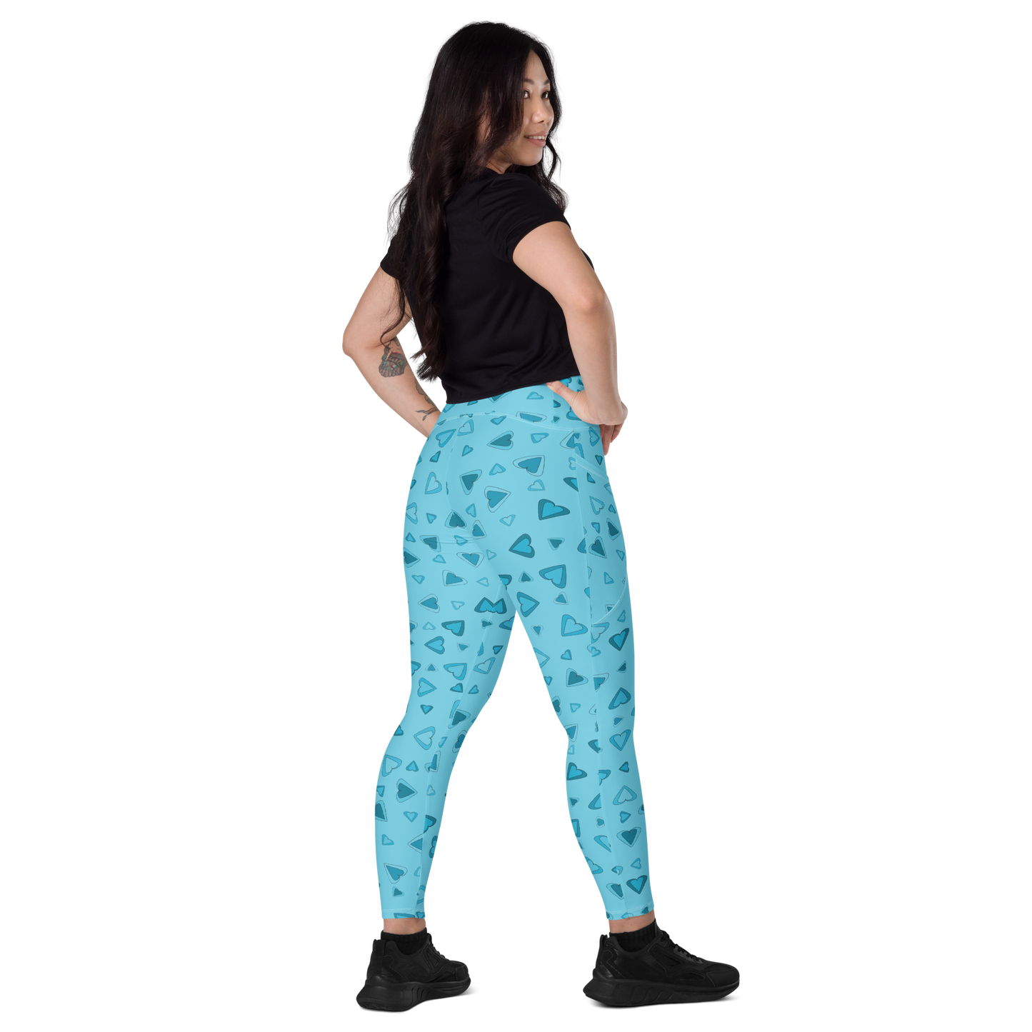 Rainbow Of Hearts | Batch 01 | Seamless Patterns | All-Over Print Crossover Leggings with Pockets - #4