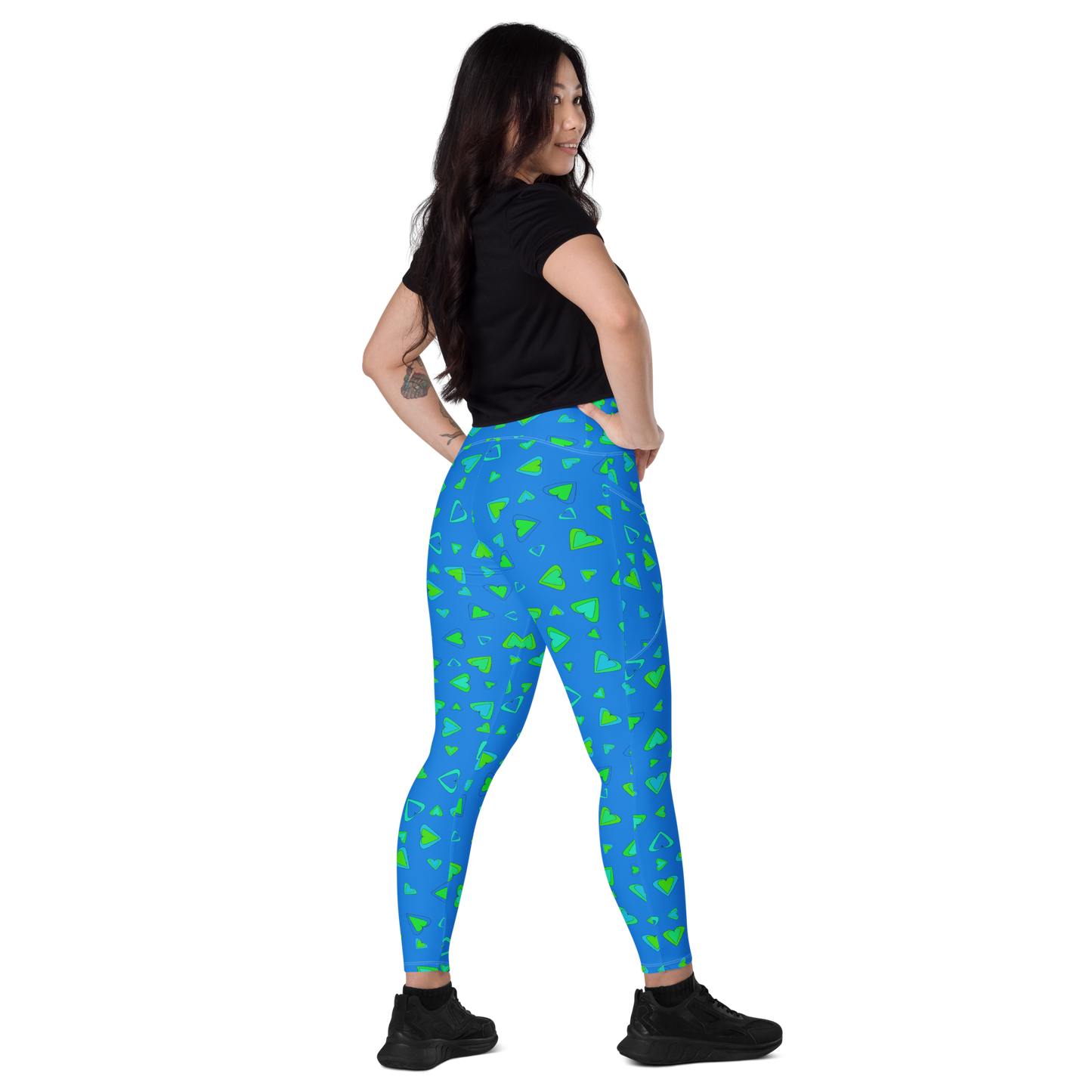 Rainbow Of Hearts | Batch 01 | Seamless Patterns | All-Over Print Crossover Leggings with Pockets - #6