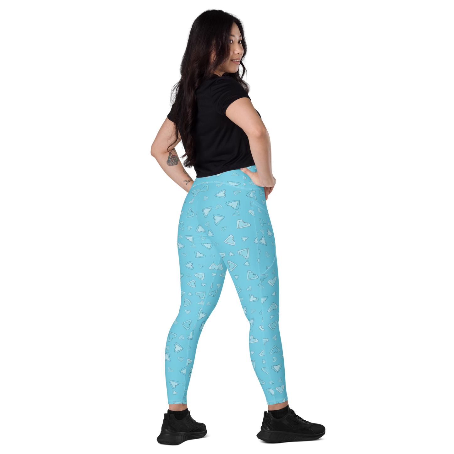 Rainbow Of Hearts | Batch 01 | Seamless Patterns | All-Over Print Crossover Leggings with Pockets - #12