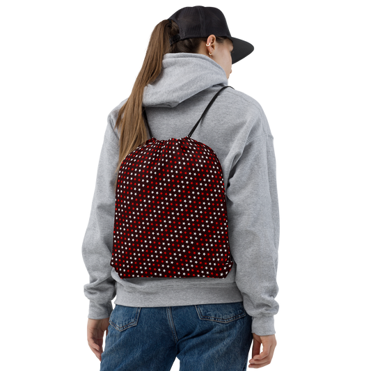 Black & Red | Colorful Patterns | All-Over Print Drawstring Bag - #18