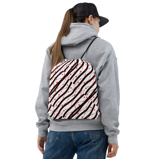 Black & Red | Colorful Patterns | All-Over Print Drawstring Bag - #20