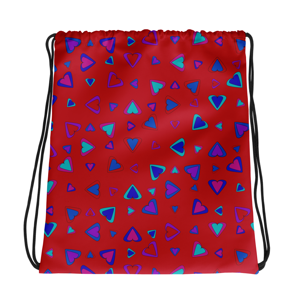 Rainbow Of Hearts | Batch 01 | Seamless Patterns | All-Over Print Drawstring Bag - #1