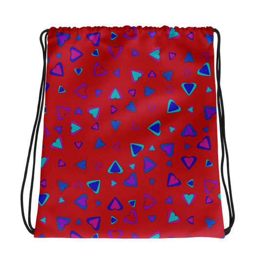 Rainbow Of Hearts | Batch 01 | Seamless Patterns | All-Over Print Drawstring Bag - #1