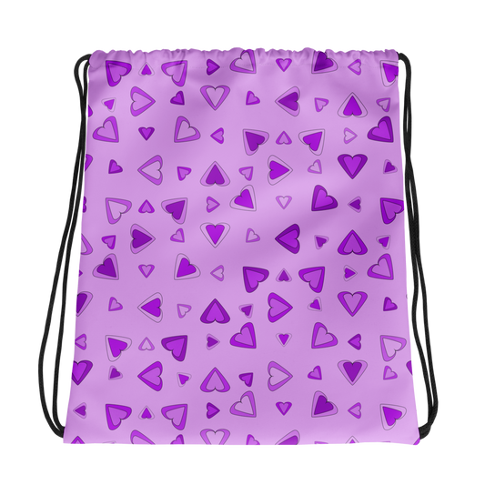 Rainbow Of Hearts | Batch 01 | Seamless Patterns | All-Over Print Drawstring Bag - #3