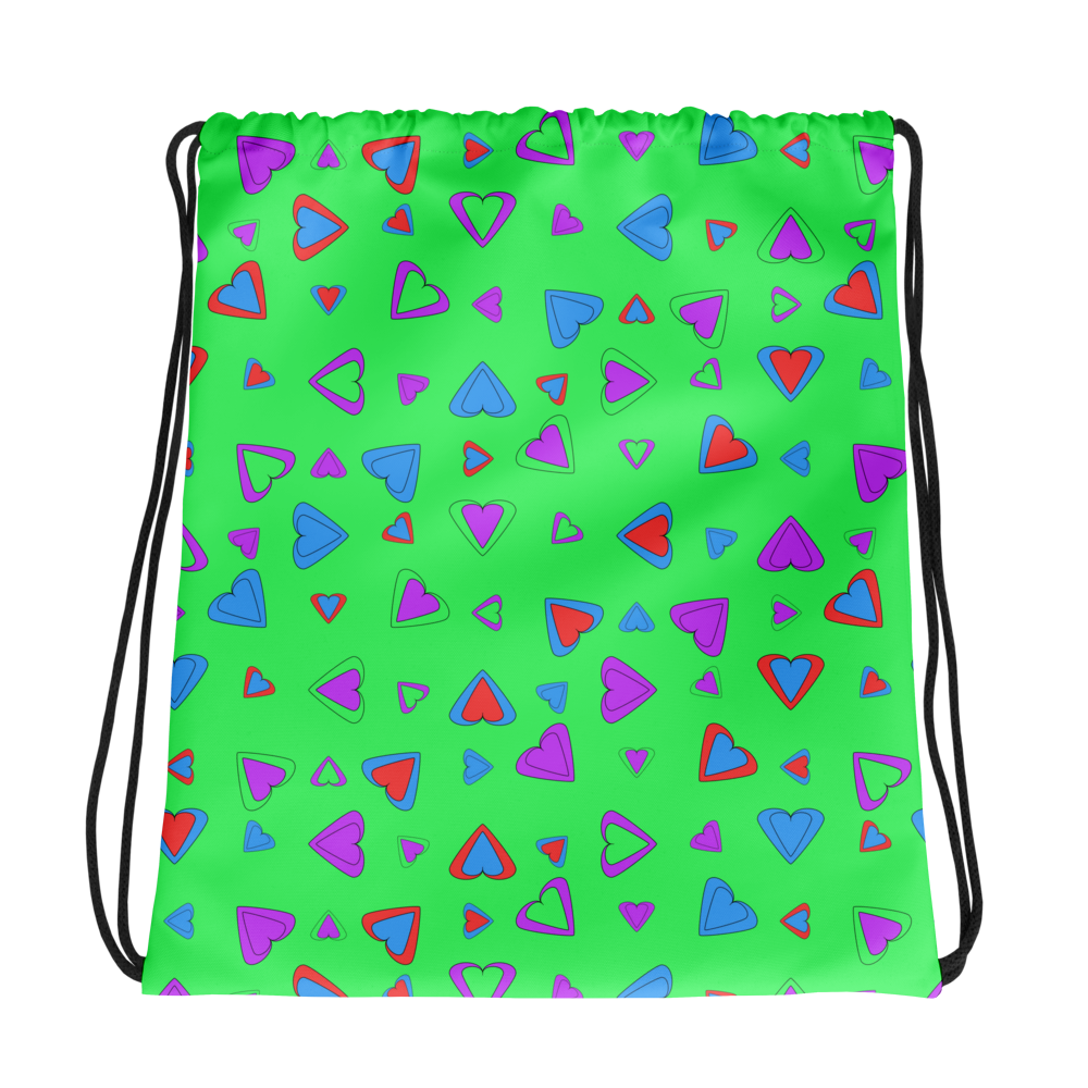 Rainbow Of Hearts | Batch 01 | Seamless Patterns | All-Over Print Drawstring Bag - #7