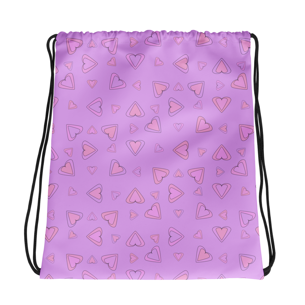 Rainbow Of Hearts | Batch 01 | Seamless Patterns | All-Over Print Drawstring Bag - #8