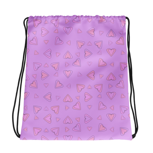 Rainbow Of Hearts | Batch 01 | Seamless Patterns | All-Over Print Drawstring Bag - #8