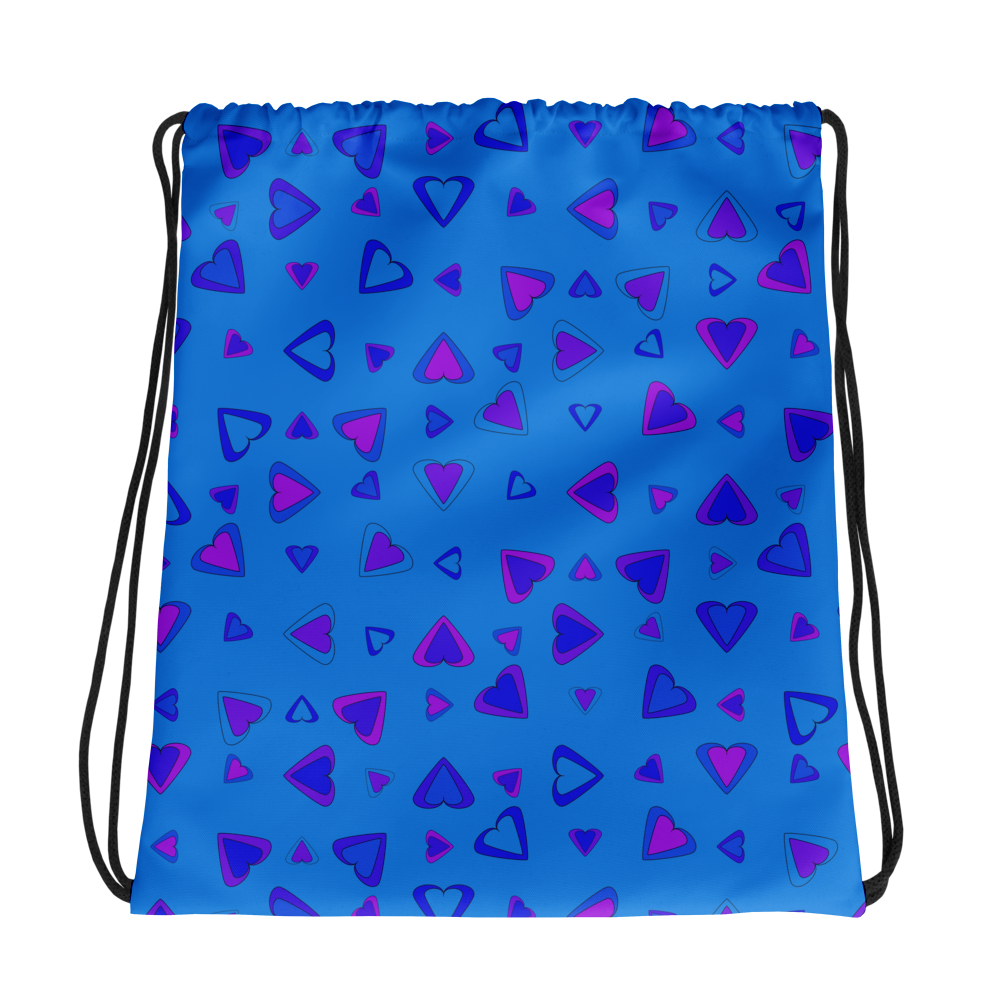 Rainbow Of Hearts | Batch 01 | Seamless Patterns | All-Over Print Drawstring Bag - #10
