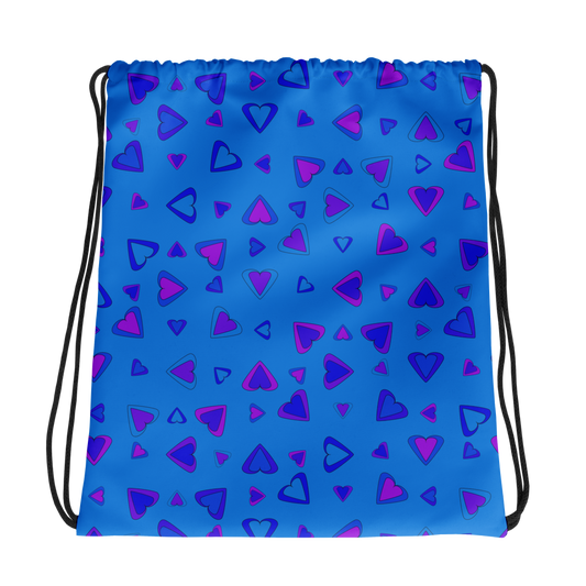 Rainbow Of Hearts | Batch 01 | Seamless Patterns | All-Over Print Drawstring Bag - #10