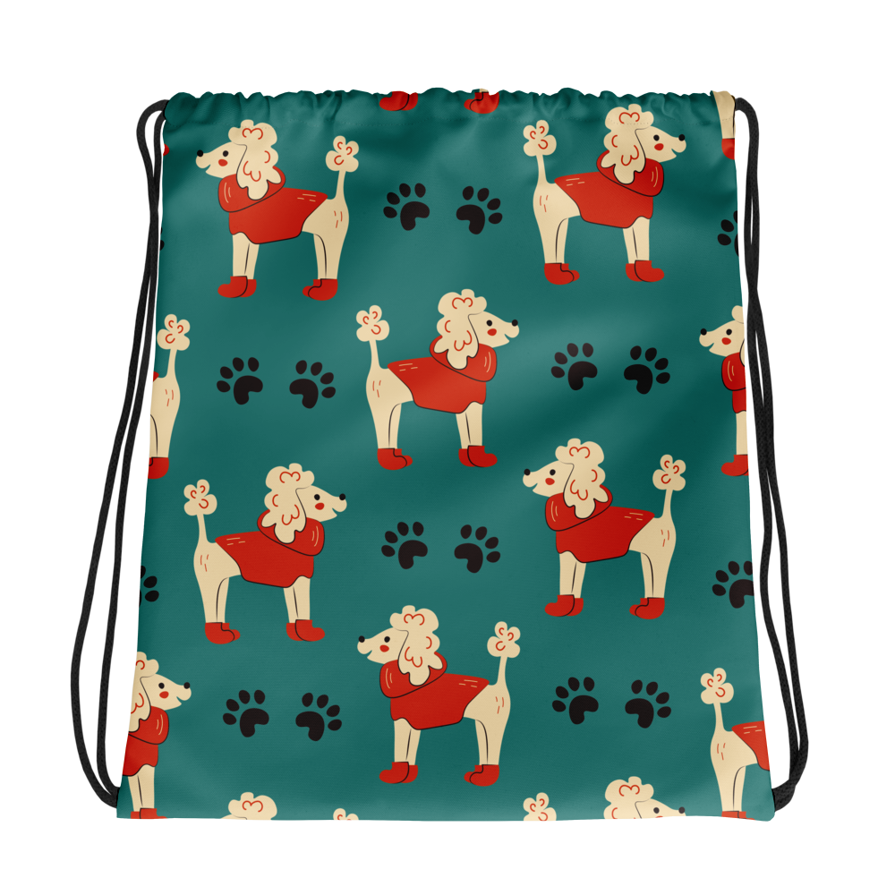 Cozy Dogs | Seamless Patterns | All-Over Print Drawstring Bag - #1