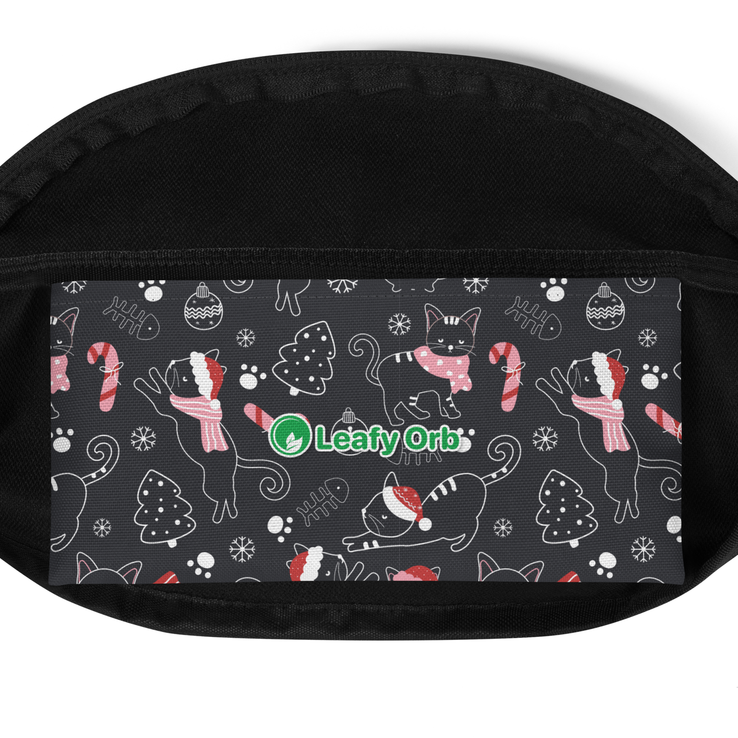 Winter Christmas Cat | Seamless Patterns | All-Over Print Fanny Pack - #4