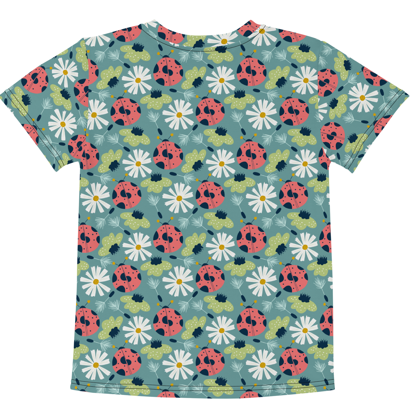 Scandinavian Spring Floral | Seamless Patterns | All-Over Print Kids Crew Neck T-Shirt - #2