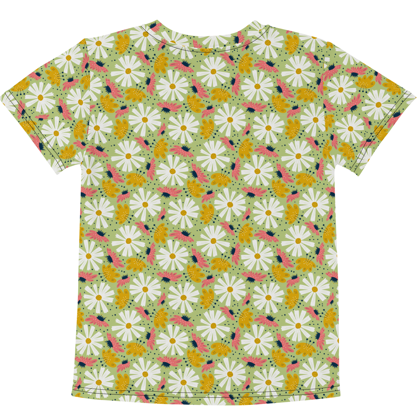 Scandinavian Spring Floral | Seamless Patterns | All-Over Print Kids Crew Neck T-Shirt - #4