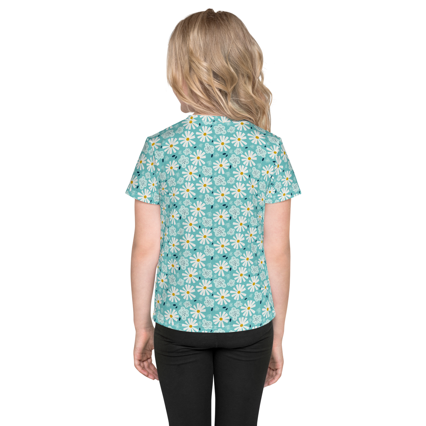 Scandinavian Spring Floral | Seamless Patterns | All-Over Print Kids Crew Neck T-Shirt - #10