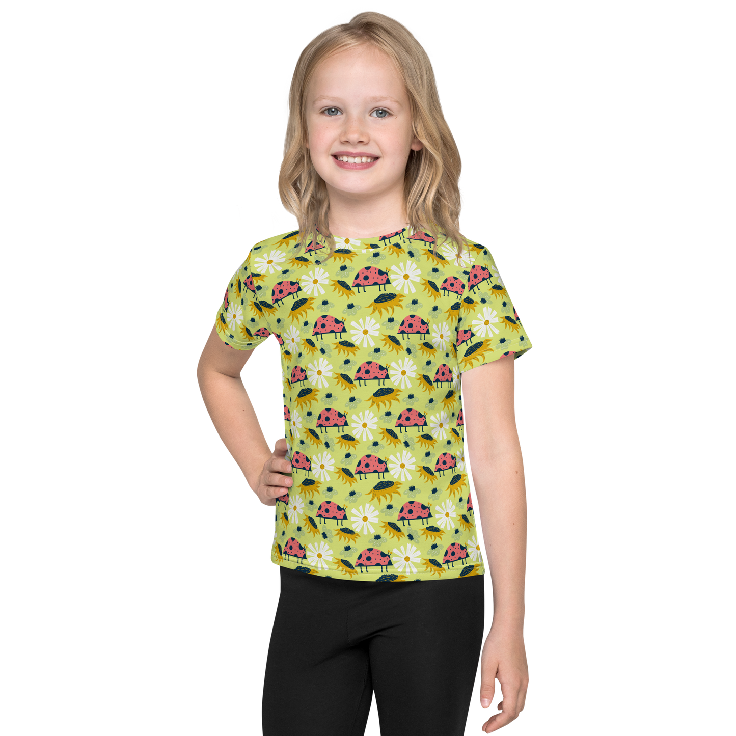 Scandinavian Spring Floral | Seamless Patterns | All-Over Print Kids Crew Neck T-Shirt - #6