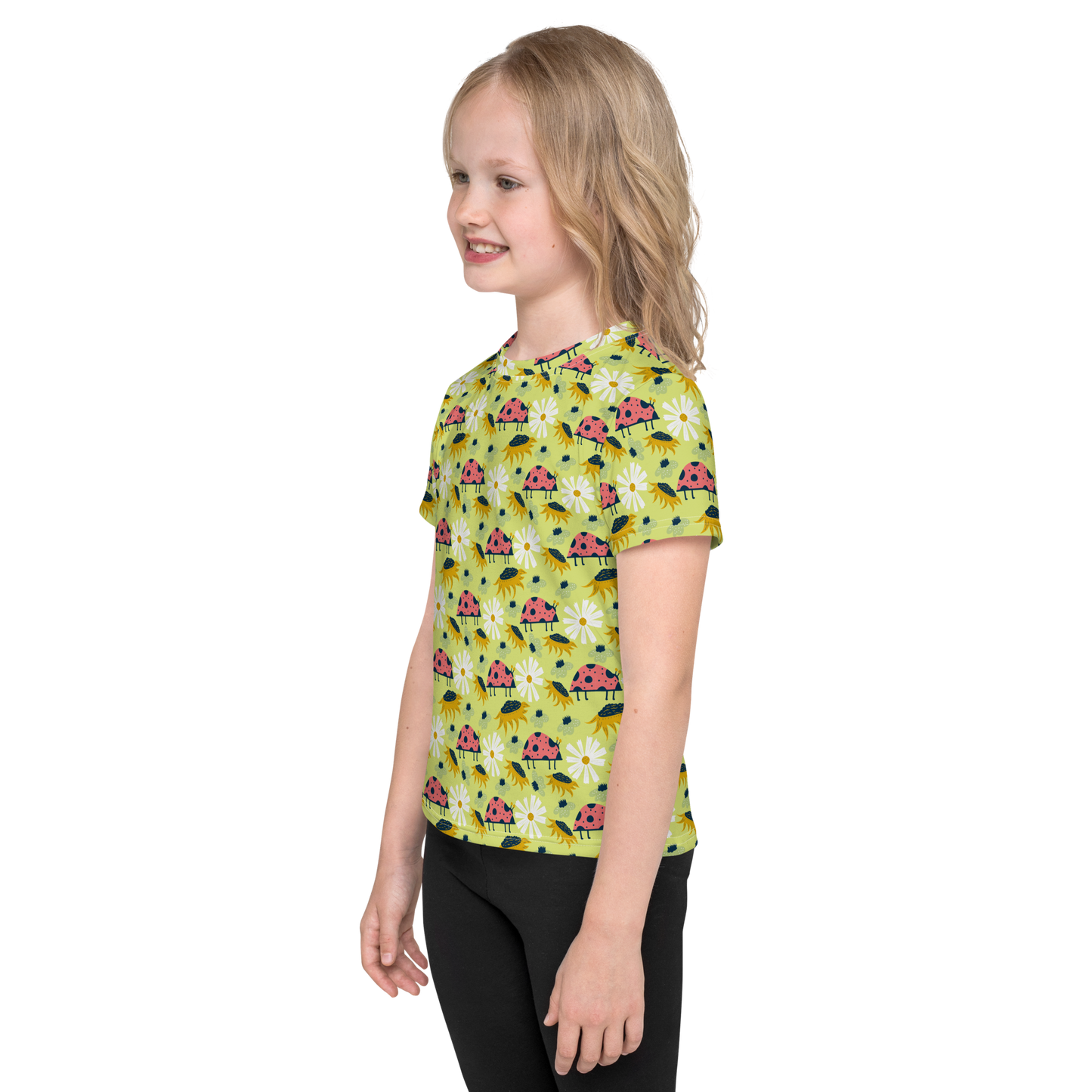 Scandinavian Spring Floral | Seamless Patterns | All-Over Print Kids Crew Neck T-Shirt - #6