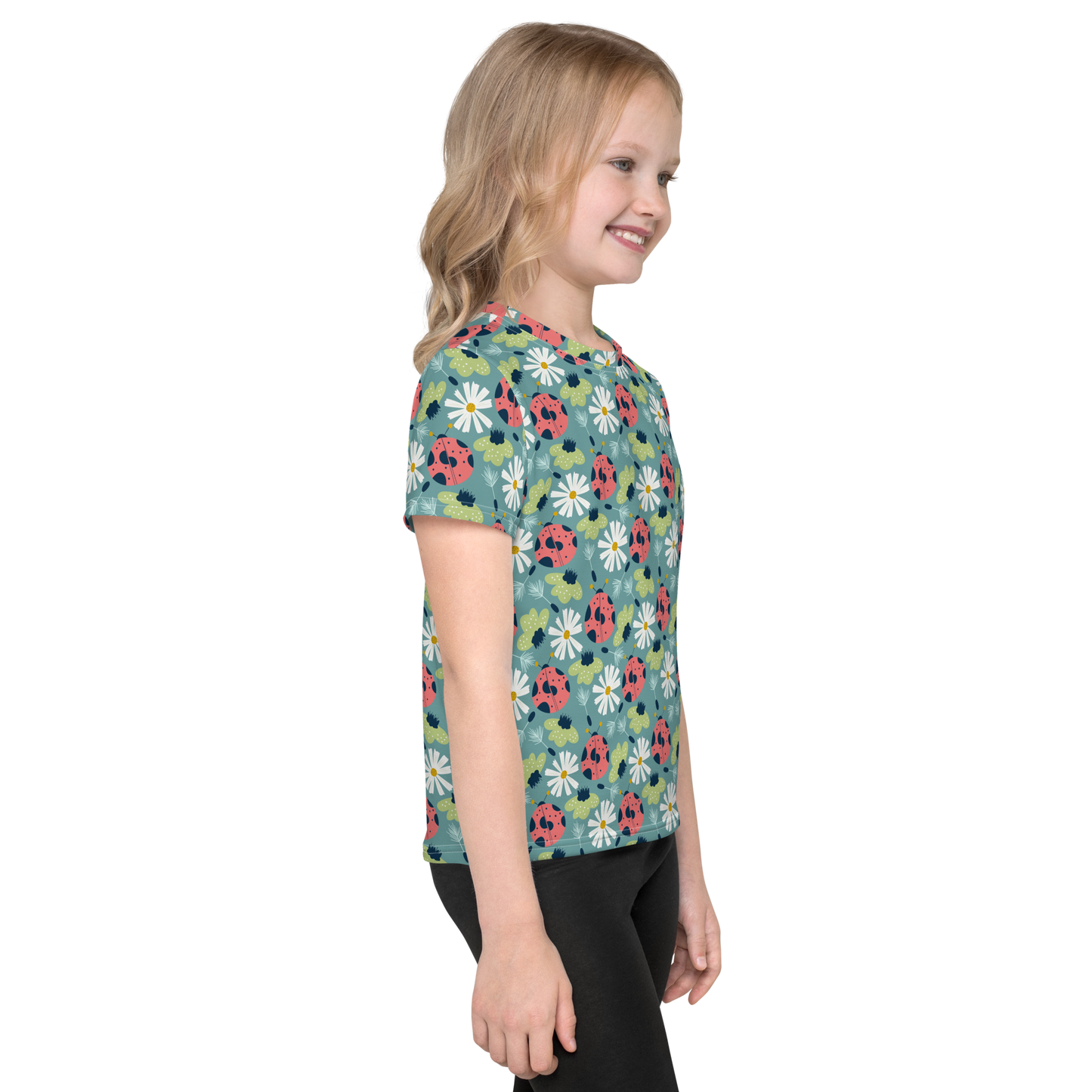 Scandinavian Spring Floral | Seamless Patterns | All-Over Print Kids Crew Neck T-Shirt - #2