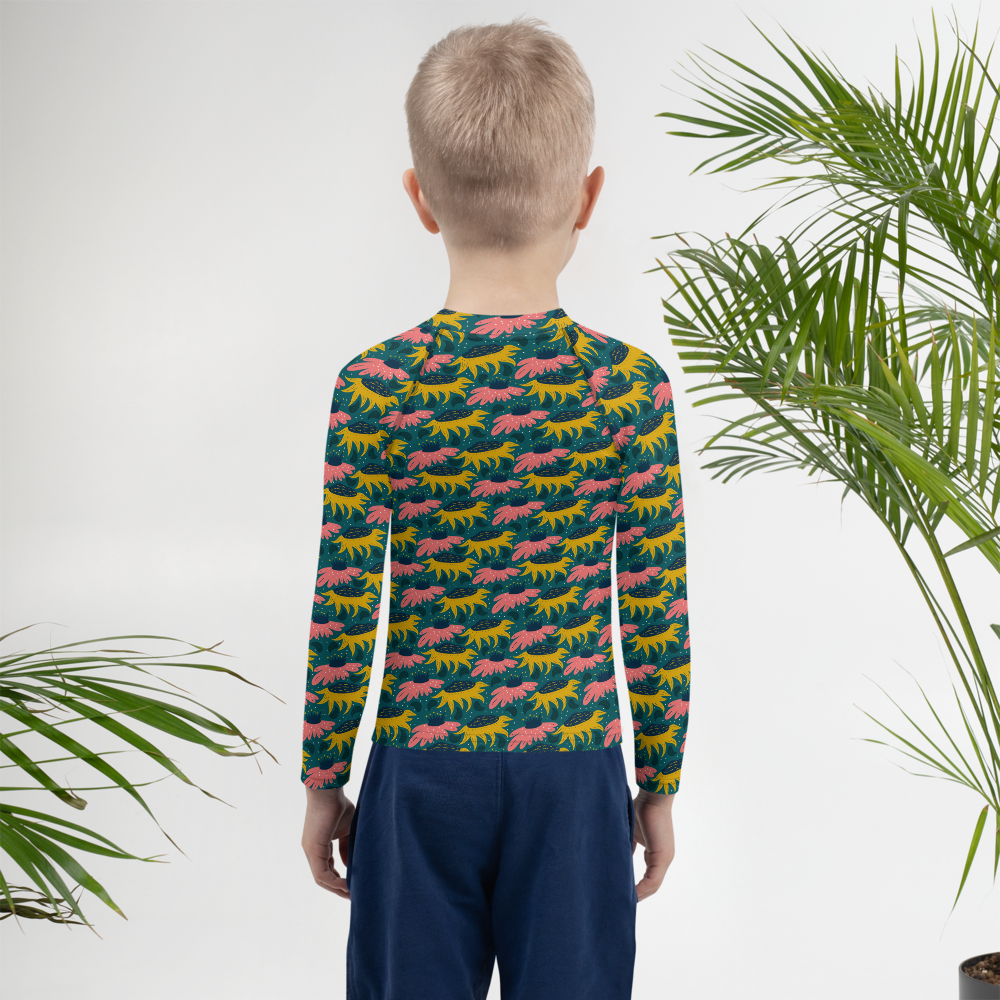 Scandinavian Spring Floral | Seamless Patterns | All-Over Print Kids Rash Guard - #8