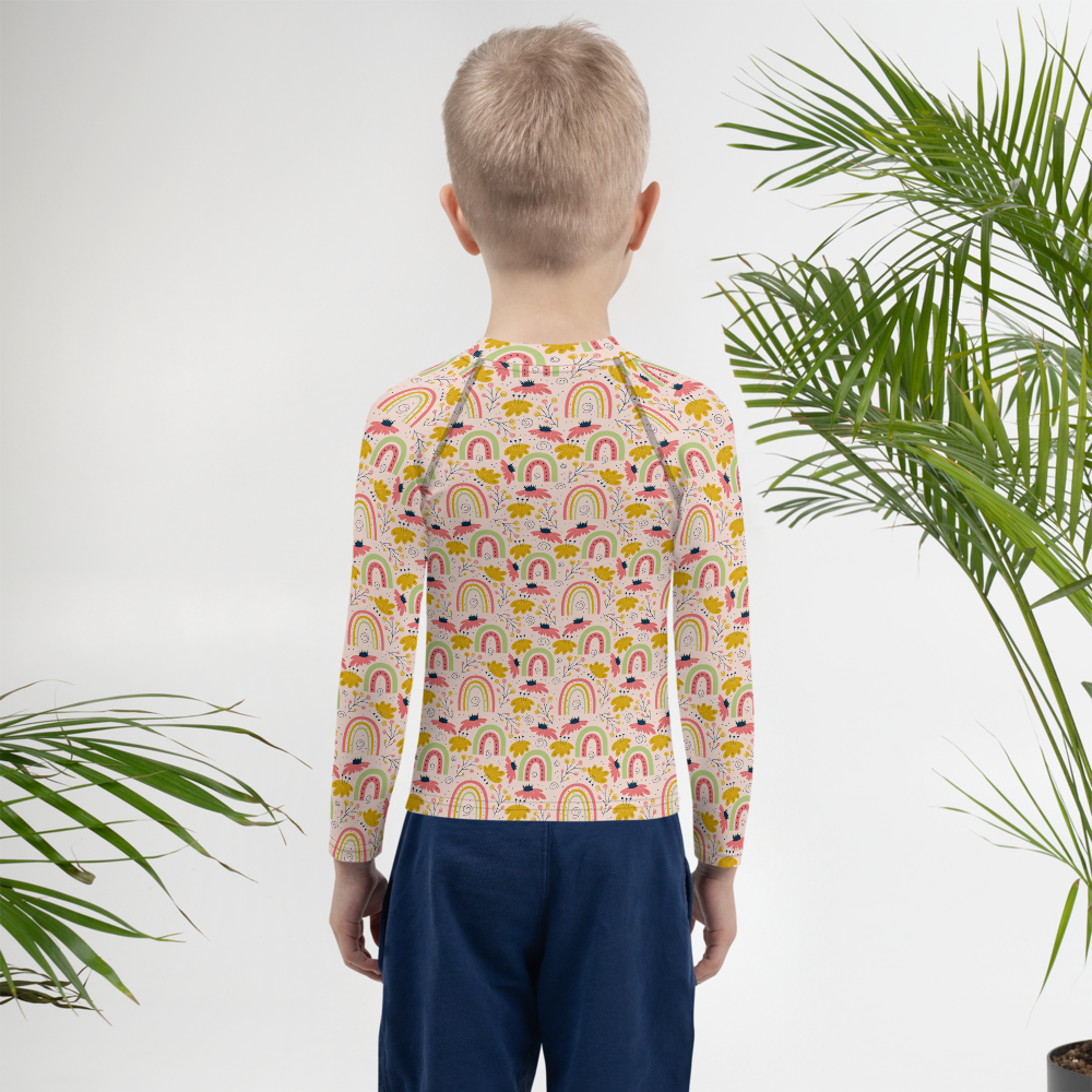 Scandinavian Spring Floral | Seamless Patterns | All-Over Print Kids Rash Guard - #7