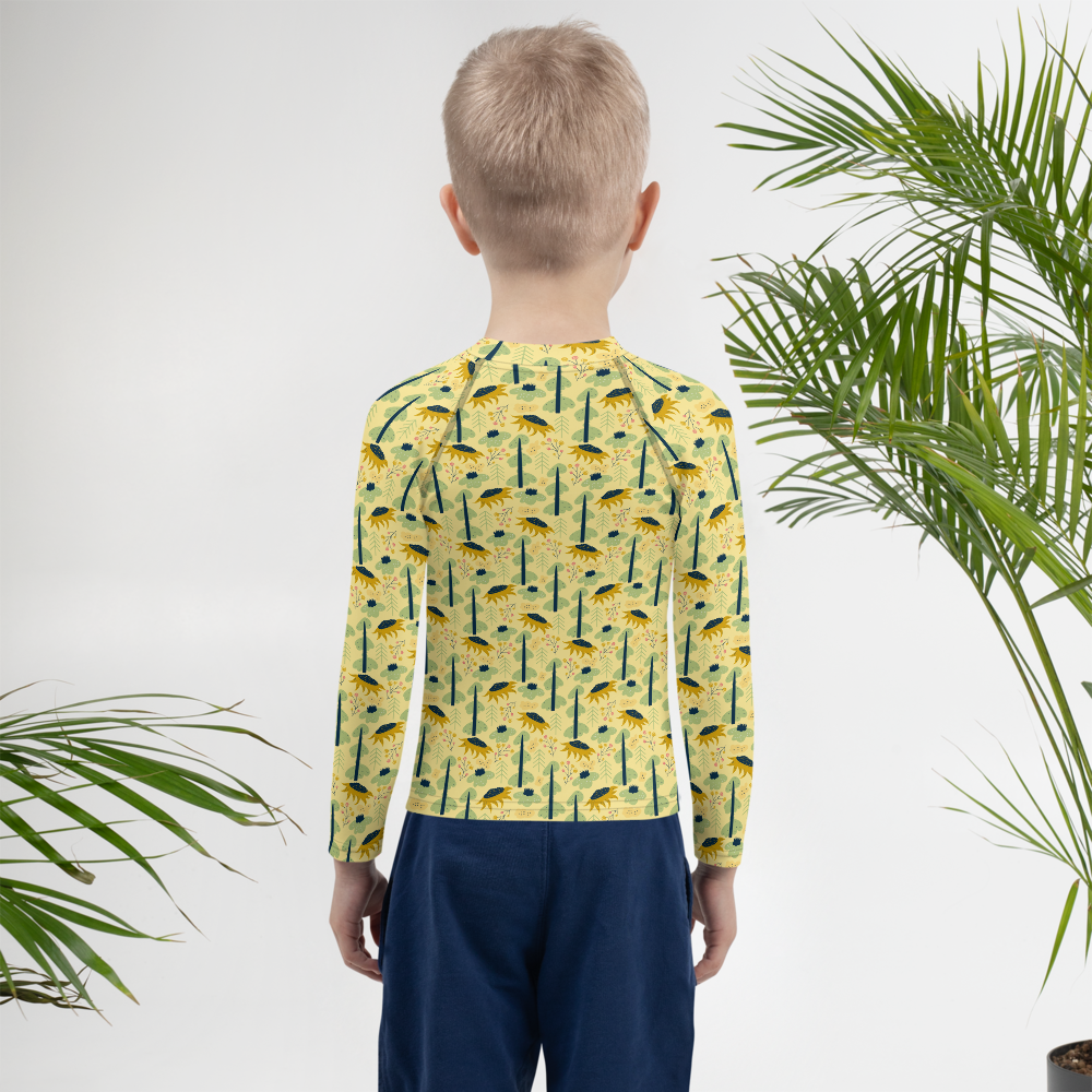 Scandinavian Spring Floral | Seamless Patterns | All-Over Print Kids Rash Guard - #1