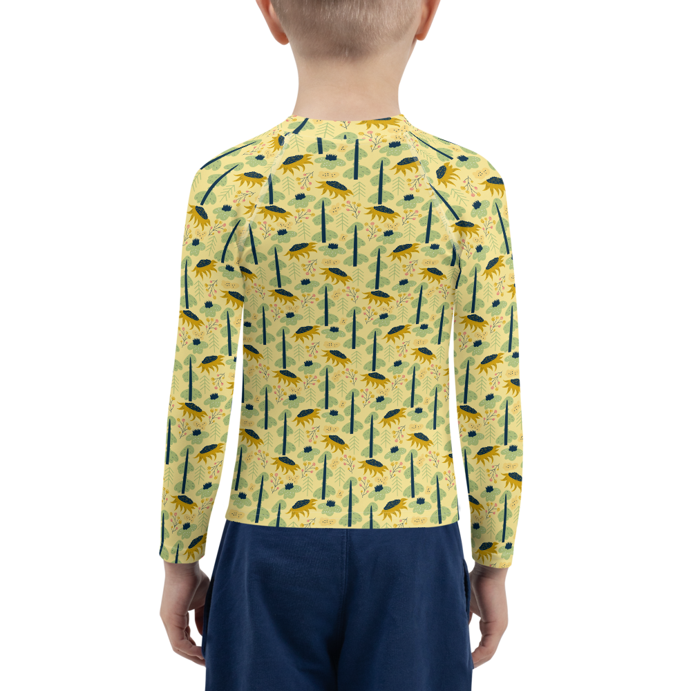 Scandinavian Spring Floral | Seamless Patterns | All-Over Print Kids Rash Guard - #1