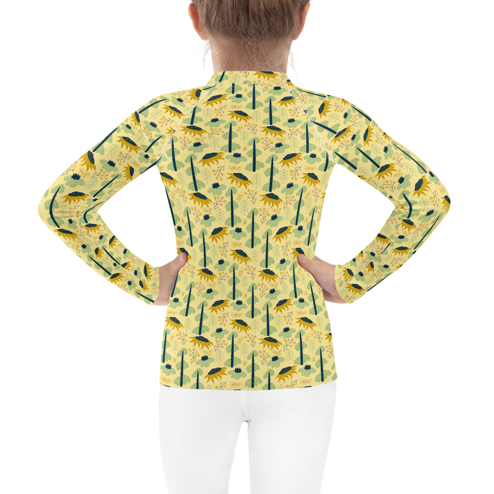 Scandinavian Spring Floral | Seamless Patterns | All-Over Print Kids Rash Guard - #1