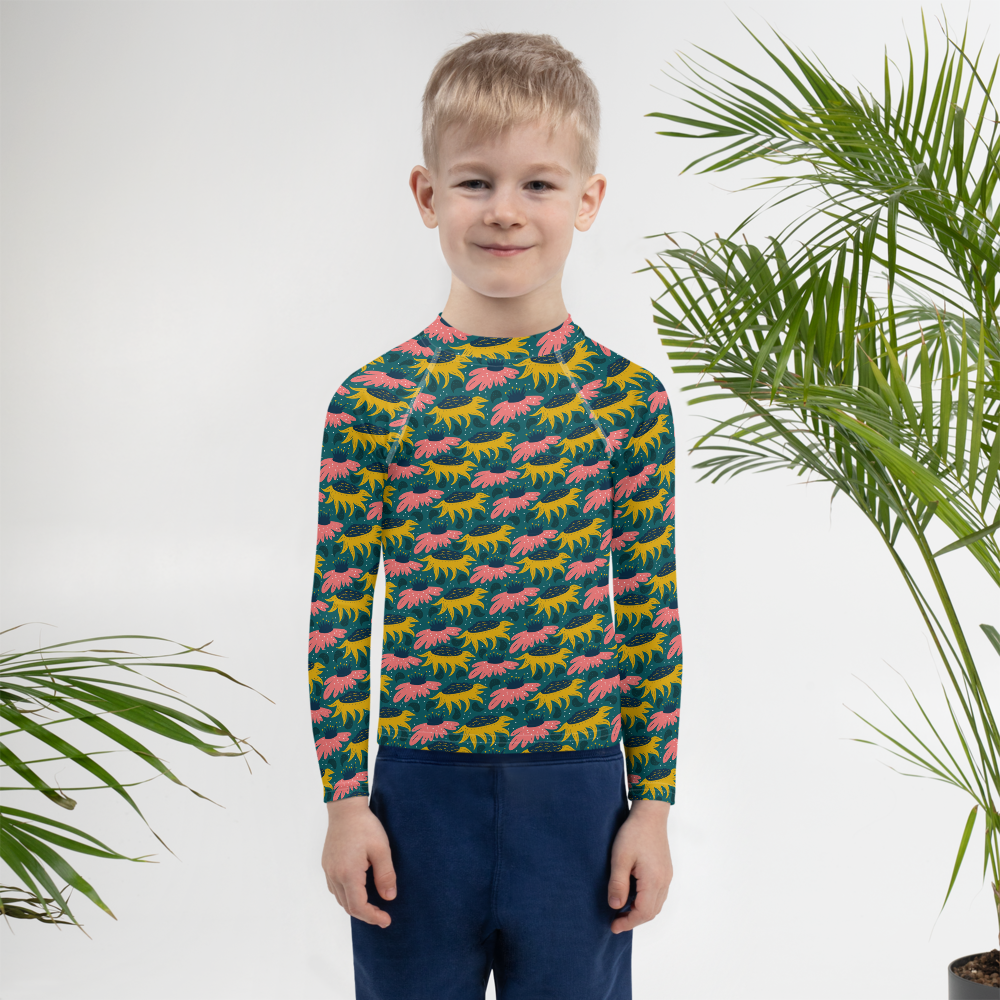 Scandinavian Spring Floral | Seamless Patterns | All-Over Print Kids Rash Guard - #8