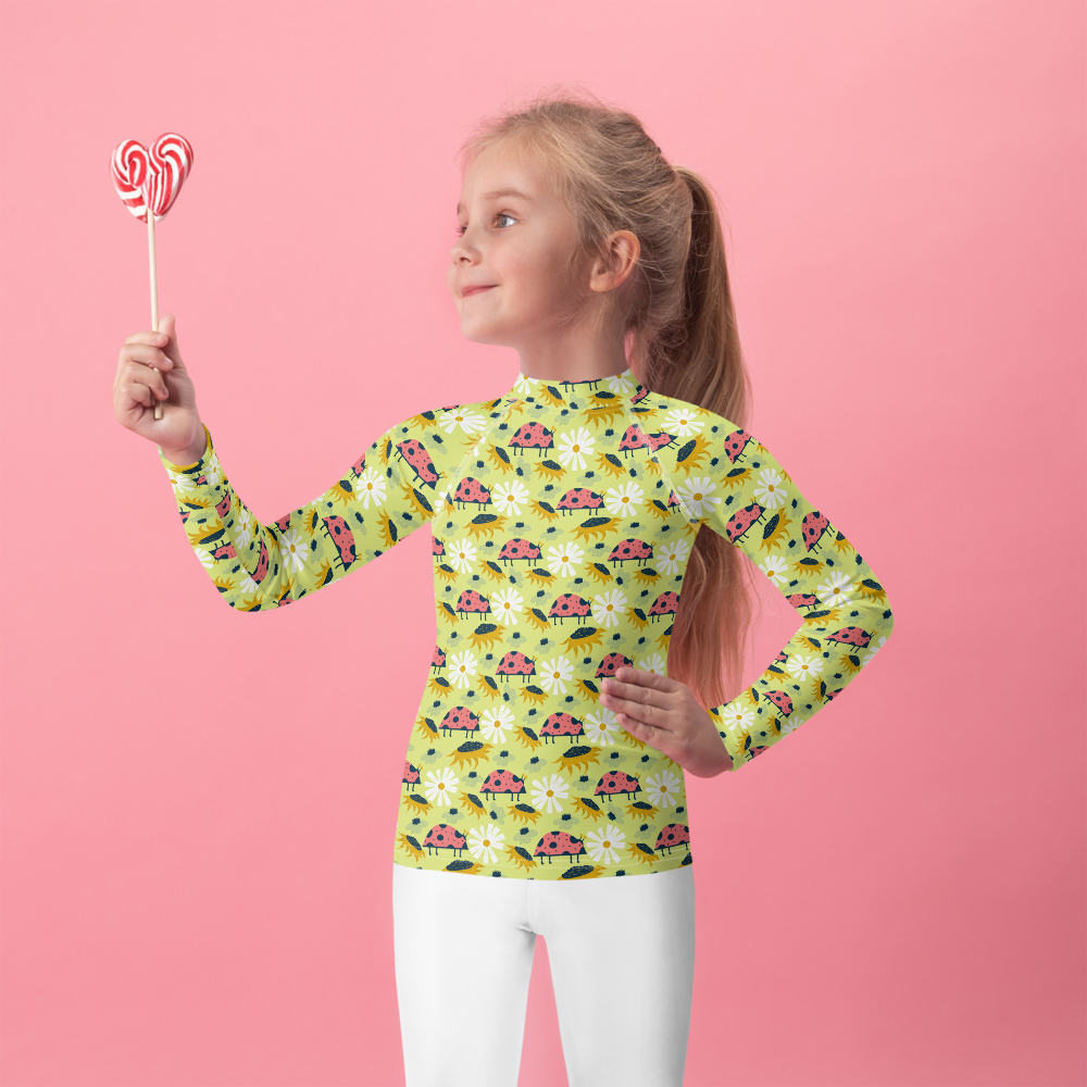 Scandinavian Spring Floral | Seamless Patterns | All-Over Print Kids Rash Guard - #6