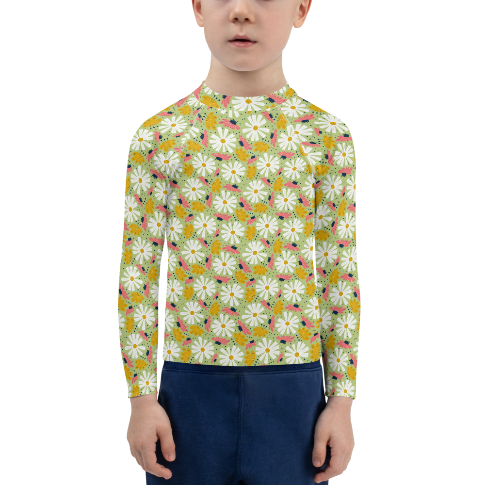 Scandinavian Spring Floral | Seamless Patterns | All-Over Print Kids Rash Guard - #4