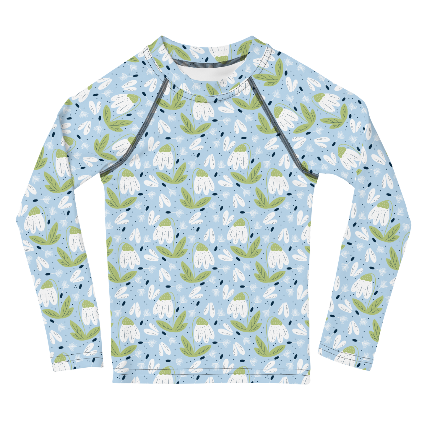 Scandinavian Spring Floral | Seamless Patterns | All-Over Print Kids Rash Guard - #3