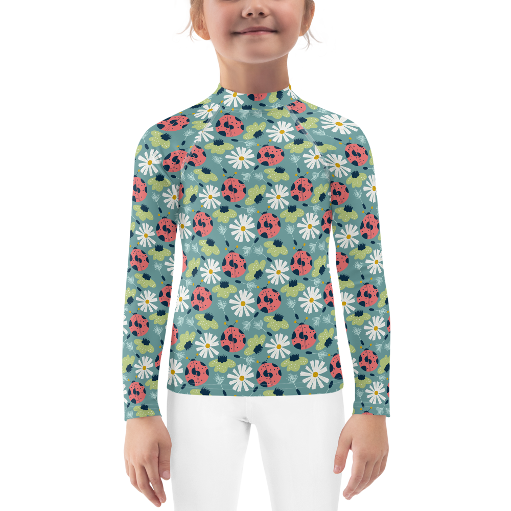 Scandinavian Spring Floral | Seamless Patterns | All-Over Print Kids Rash Guard - #2