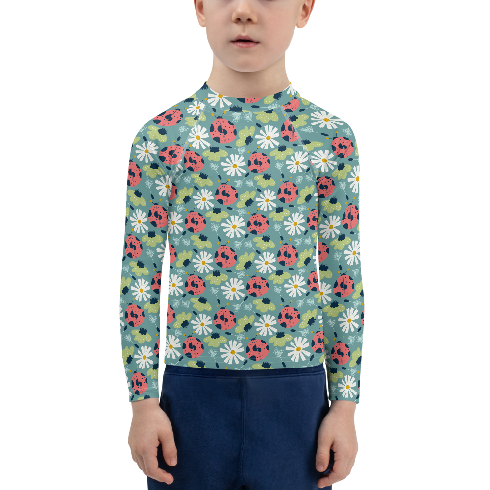 Scandinavian Spring Floral | Seamless Patterns | All-Over Print Kids Rash Guard - #2