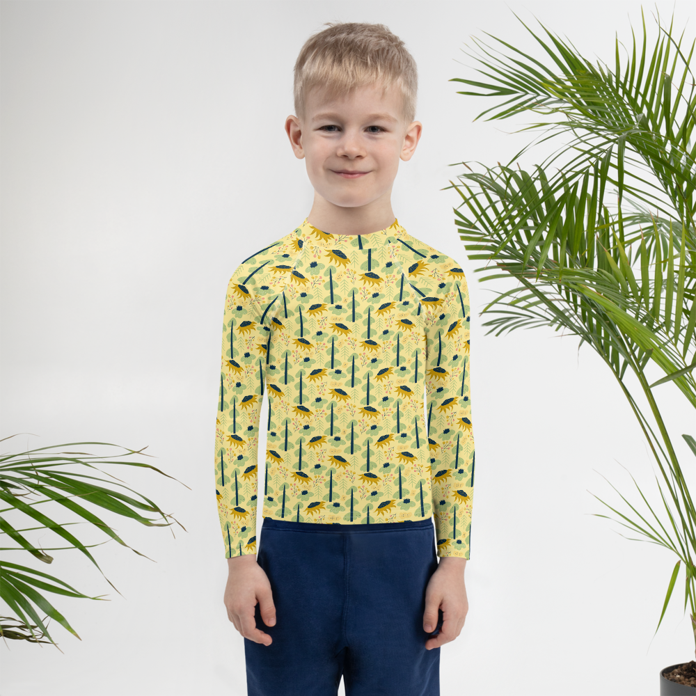 Scandinavian Spring Floral | Seamless Patterns | All-Over Print Kids Rash Guard - #1