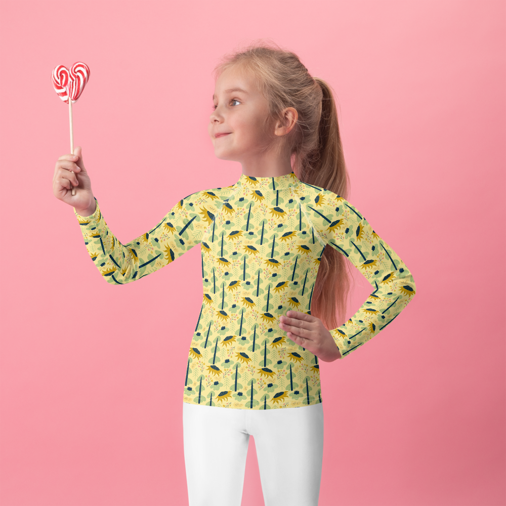 Scandinavian Spring Floral | Seamless Patterns | All-Over Print Kids Rash Guard - #1