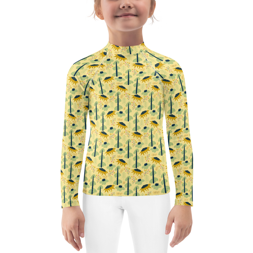 Scandinavian Spring Floral | Seamless Patterns | All-Over Print Kids Rash Guard - #1