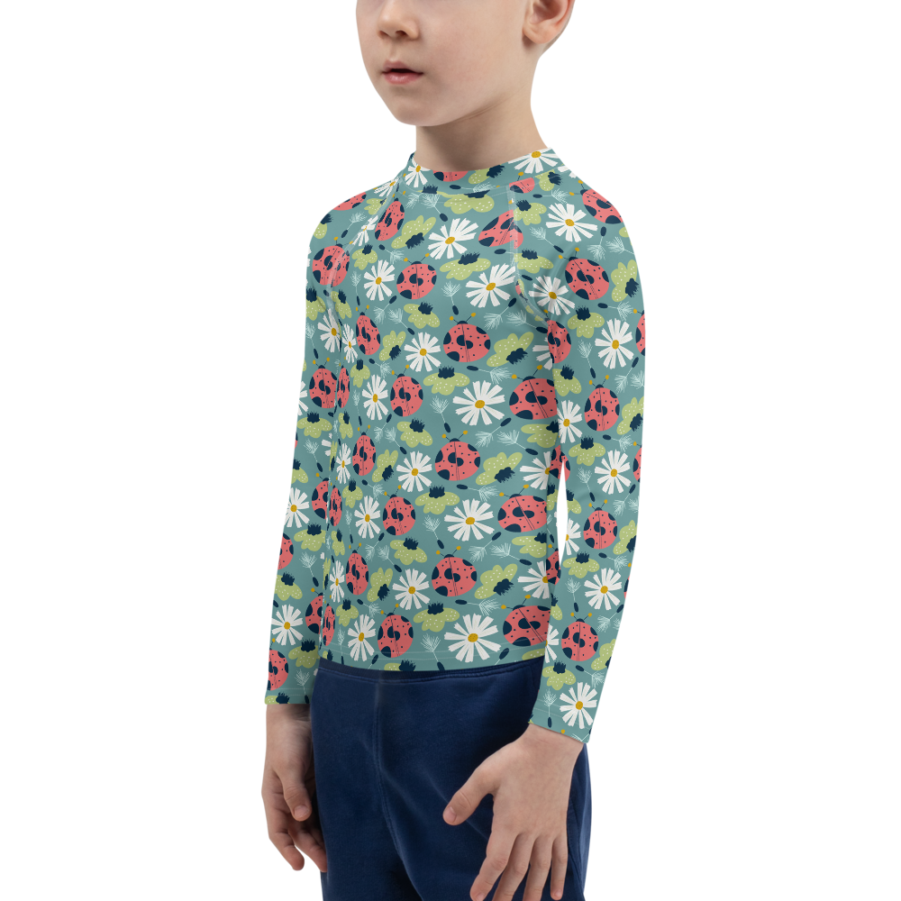 Scandinavian Spring Floral | Seamless Patterns | All-Over Print Kids Rash Guard - #2