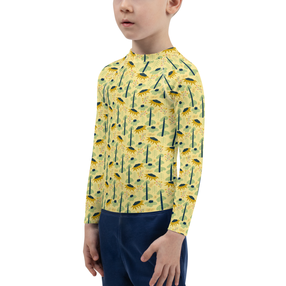 Scandinavian Spring Floral | Seamless Patterns | All-Over Print Kids Rash Guard - #1