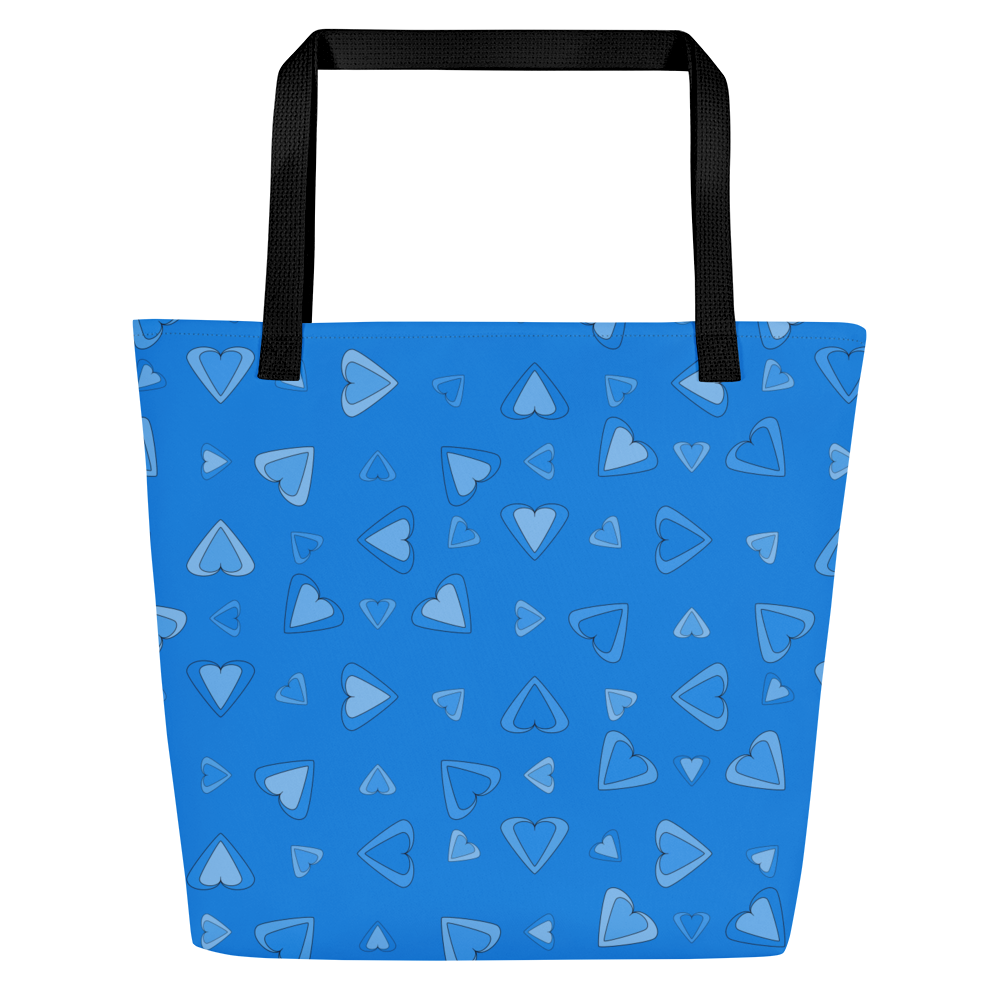 Rainbow Of Hearts | Batch 01 | Seamless Patterns | All-Over Print Large Tote Bag w/ Pocket - #2