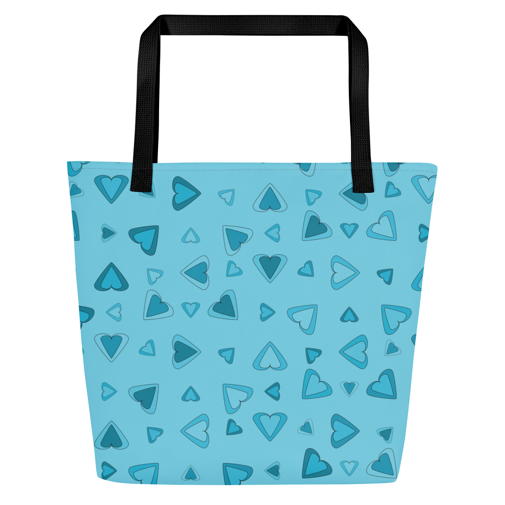 Rainbow Of Hearts | Batch 01 | Seamless Patterns | All-Over Print Large Tote Bag w/ Pocket - #4