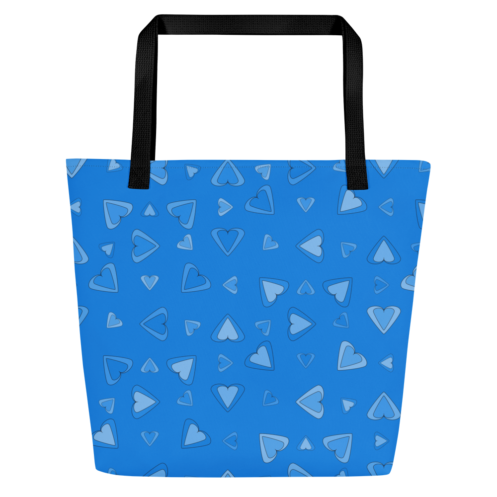 Rainbow Of Hearts | Batch 01 | Seamless Patterns | All-Over Print Large Tote Bag w/ Pocket - #2