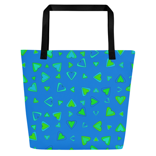 Rainbow Of Hearts | Batch 01 | Seamless Patterns | All-Over Print Large Tote Bag w/ Pocket - #6