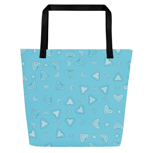 Rainbow Of Hearts | Batch 01 | Seamless Patterns | All-Over Print Large Tote Bag w/ Pocket - #12