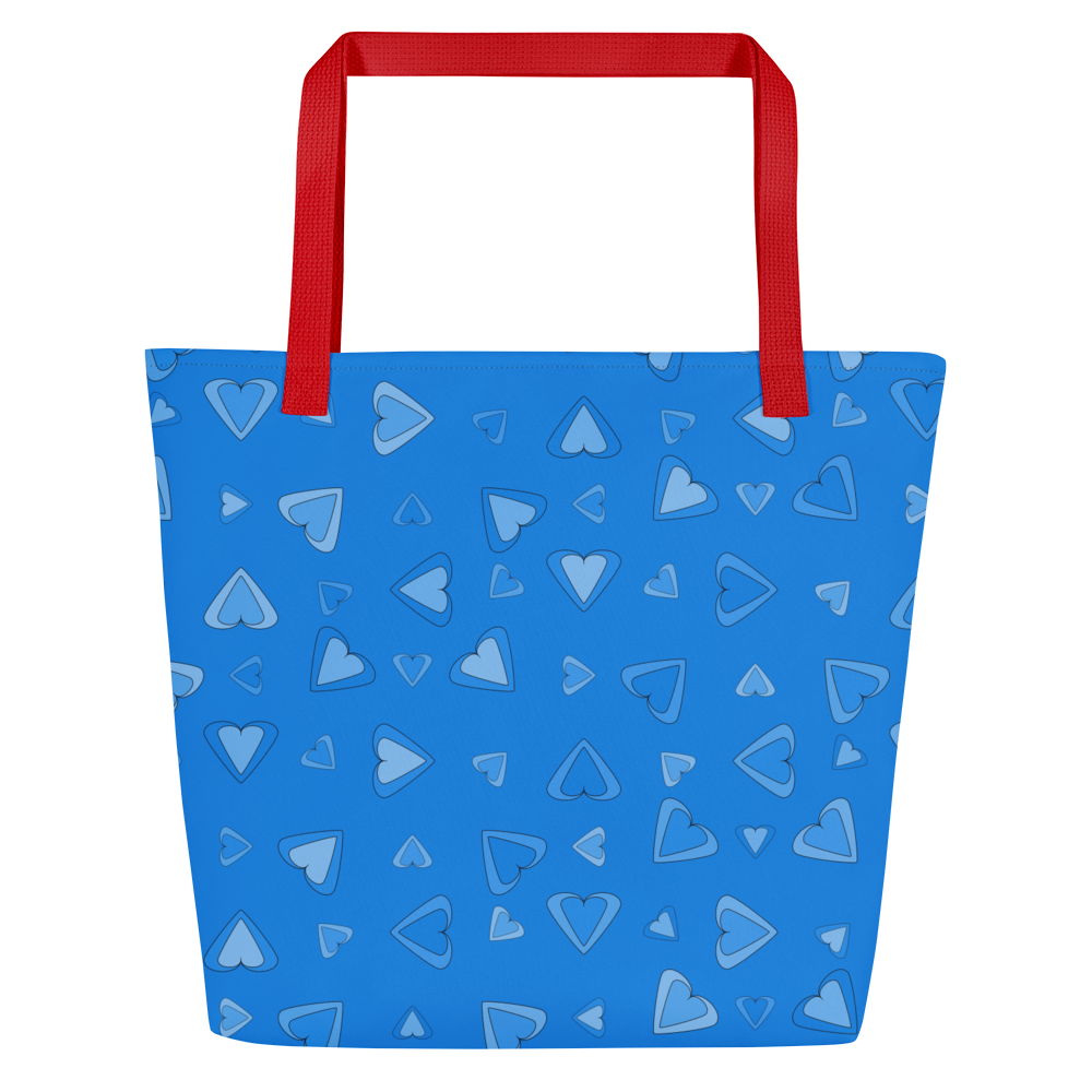 Rainbow Of Hearts | Batch 01 | Seamless Patterns | All-Over Print Large Tote Bag w/ Pocket - #2