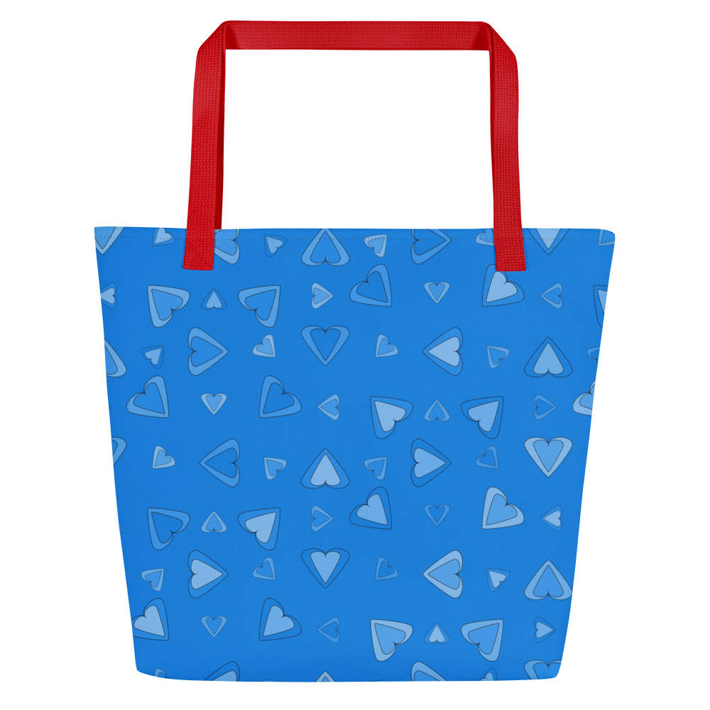 Rainbow Of Hearts | Batch 01 | Seamless Patterns | All-Over Print Large Tote Bag w/ Pocket - #2