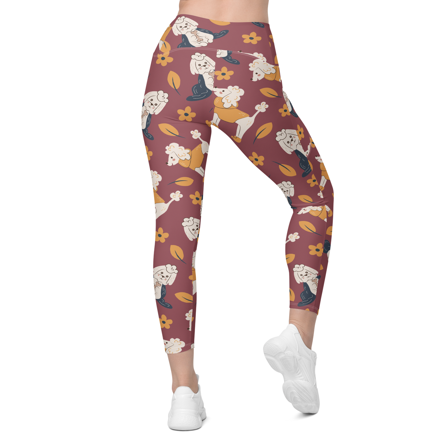 Cozy Dogs | Seamless Patterns | All-Over Print Leggings with Pockets - #9