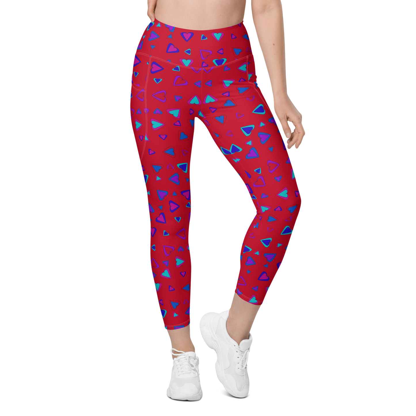 Rainbow Of Hearts | Batch 01 | Seamless Patterns | All-Over Print Leggings with Pockets - #1
