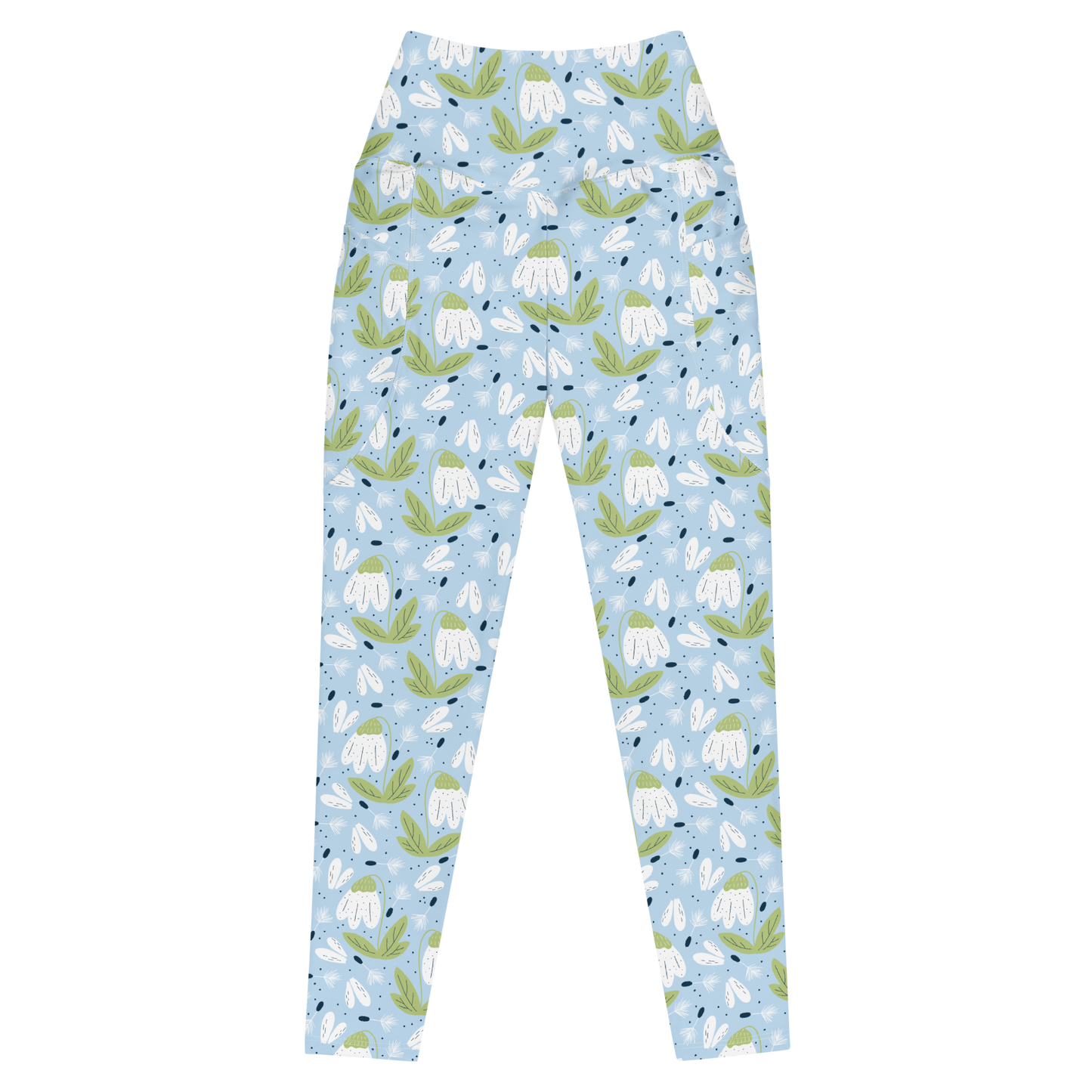 Scandinavian Spring Floral | Seamless Patterns | All-Over Print Leggings with Pockets - #3