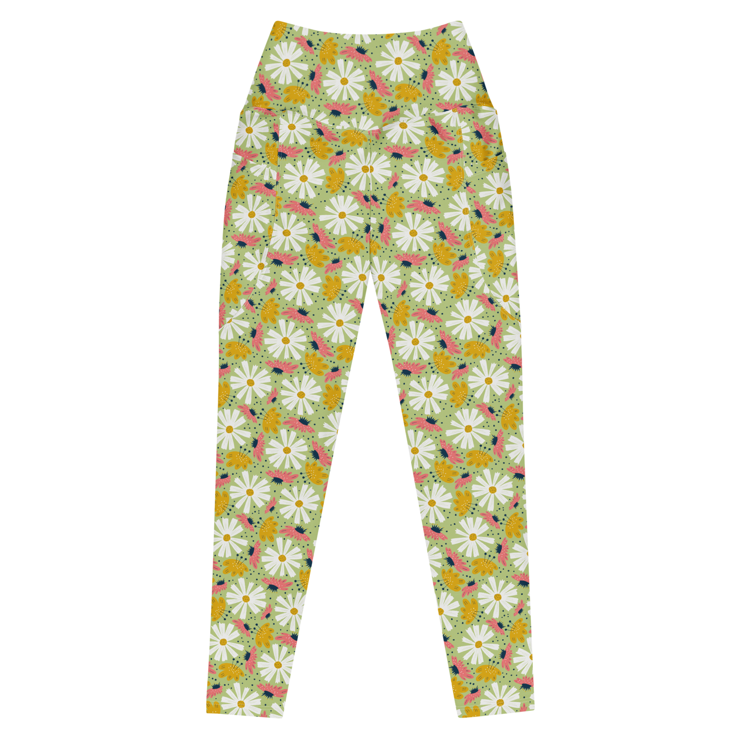 Scandinavian Spring Floral | Seamless Patterns | All-Over Print Leggings with Pockets - #4