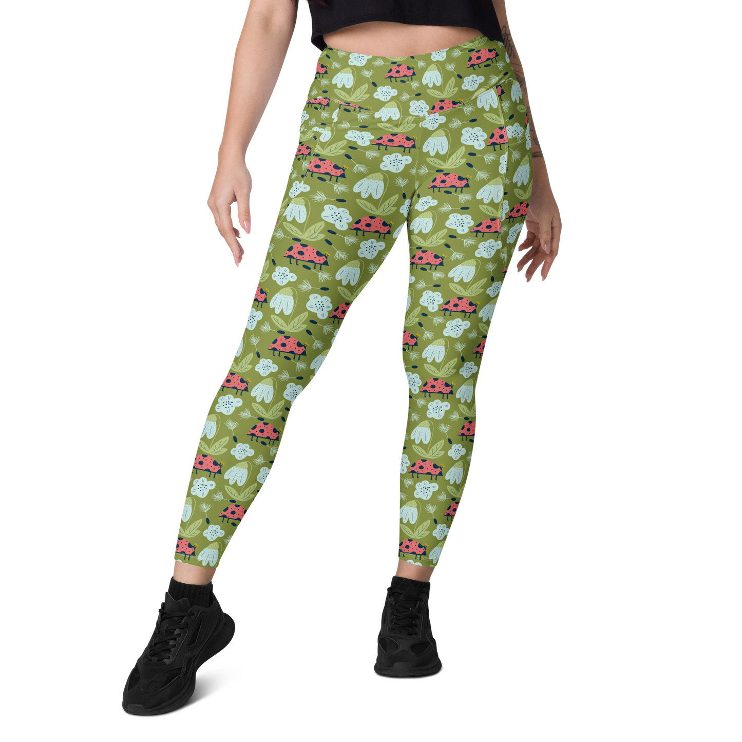 Scandinavian Spring Floral | Seamless Patterns | All-Over Print Leggings with Pockets - #5